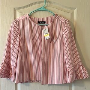Nine West Pink Striped‎ Blazer